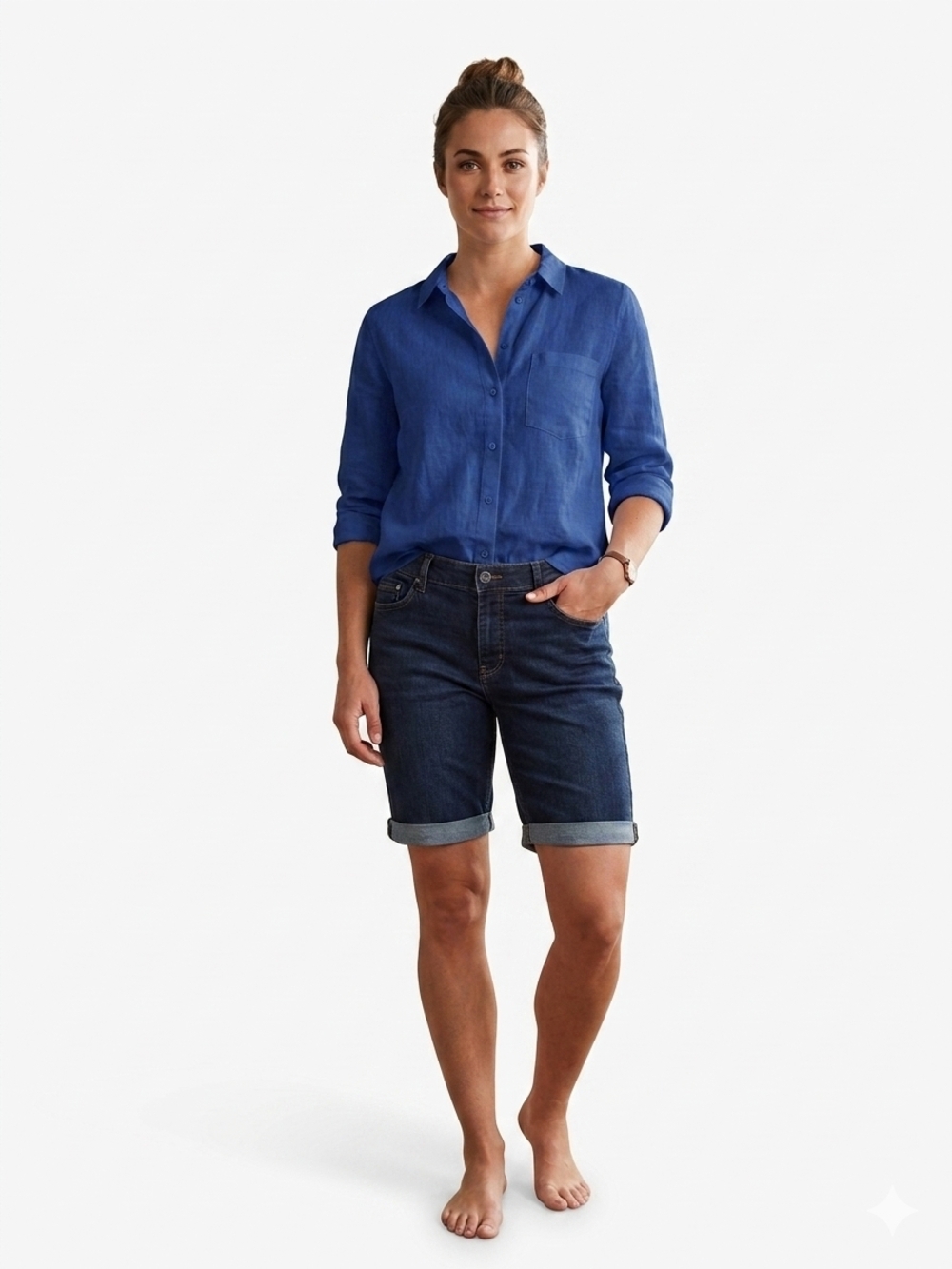 Calvin Klein Jeans Dark Blue Denim Bermuda Shorts